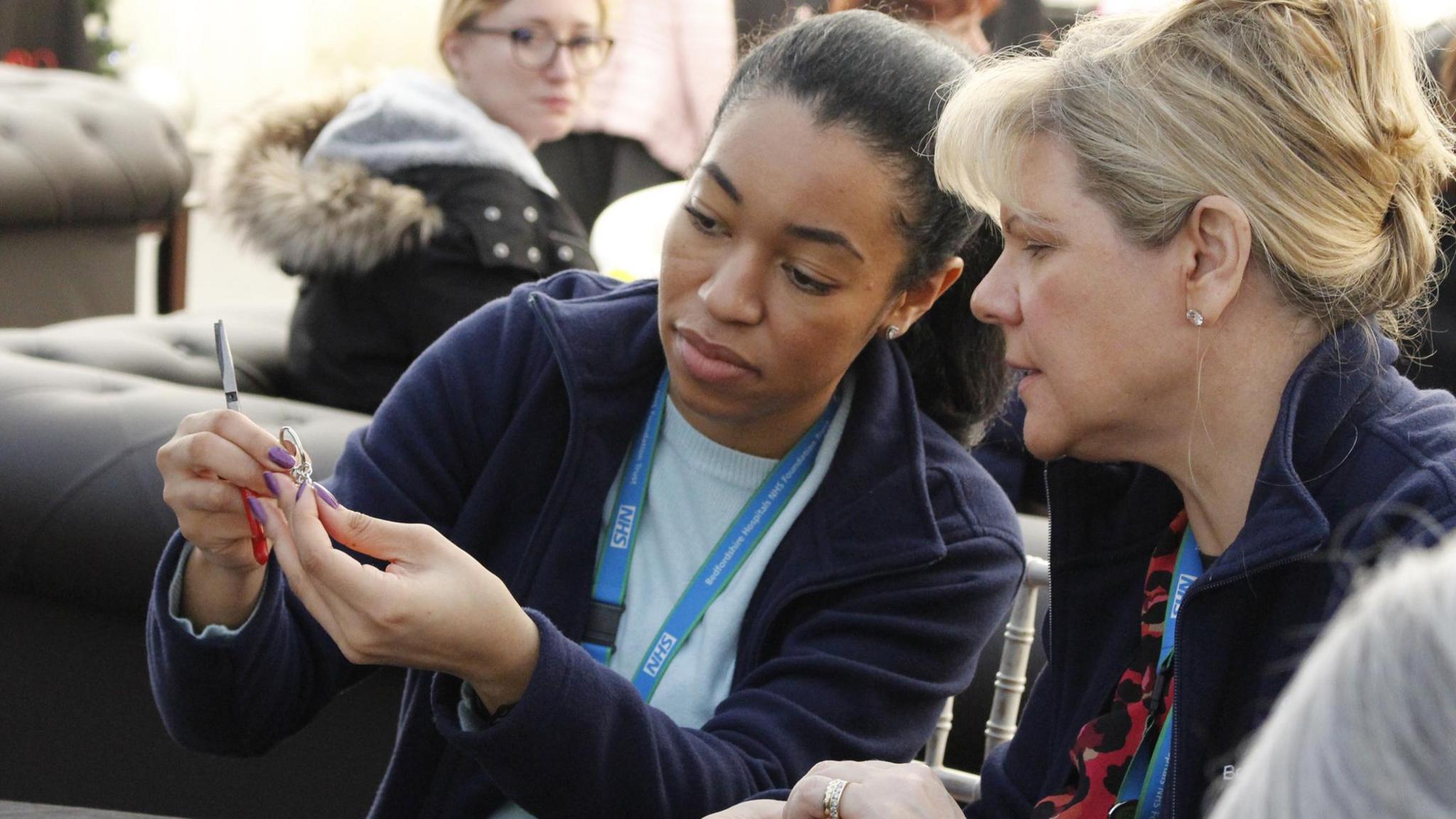 People taking part in an art workshop