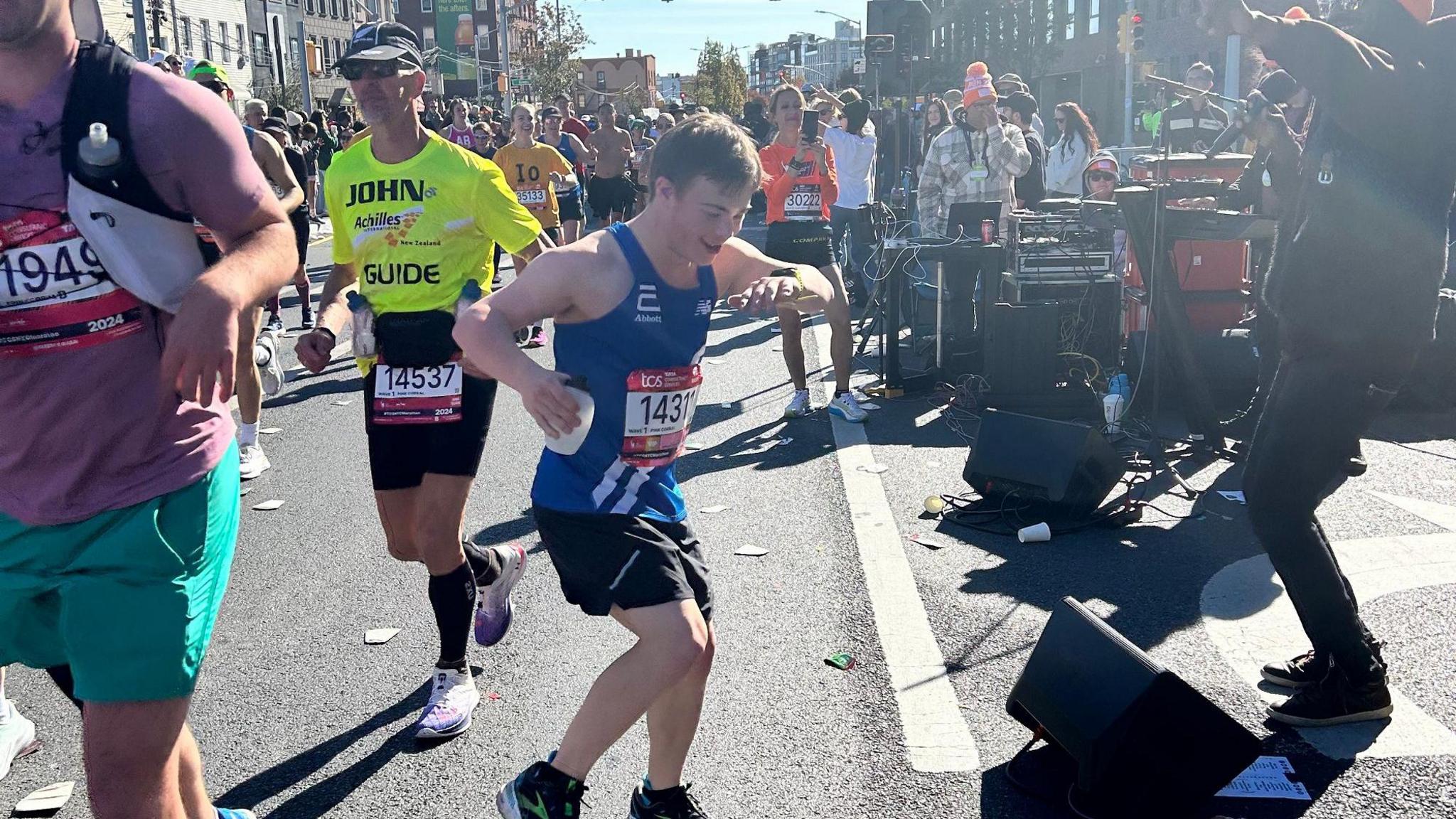 Lloyd dancing during the marathon