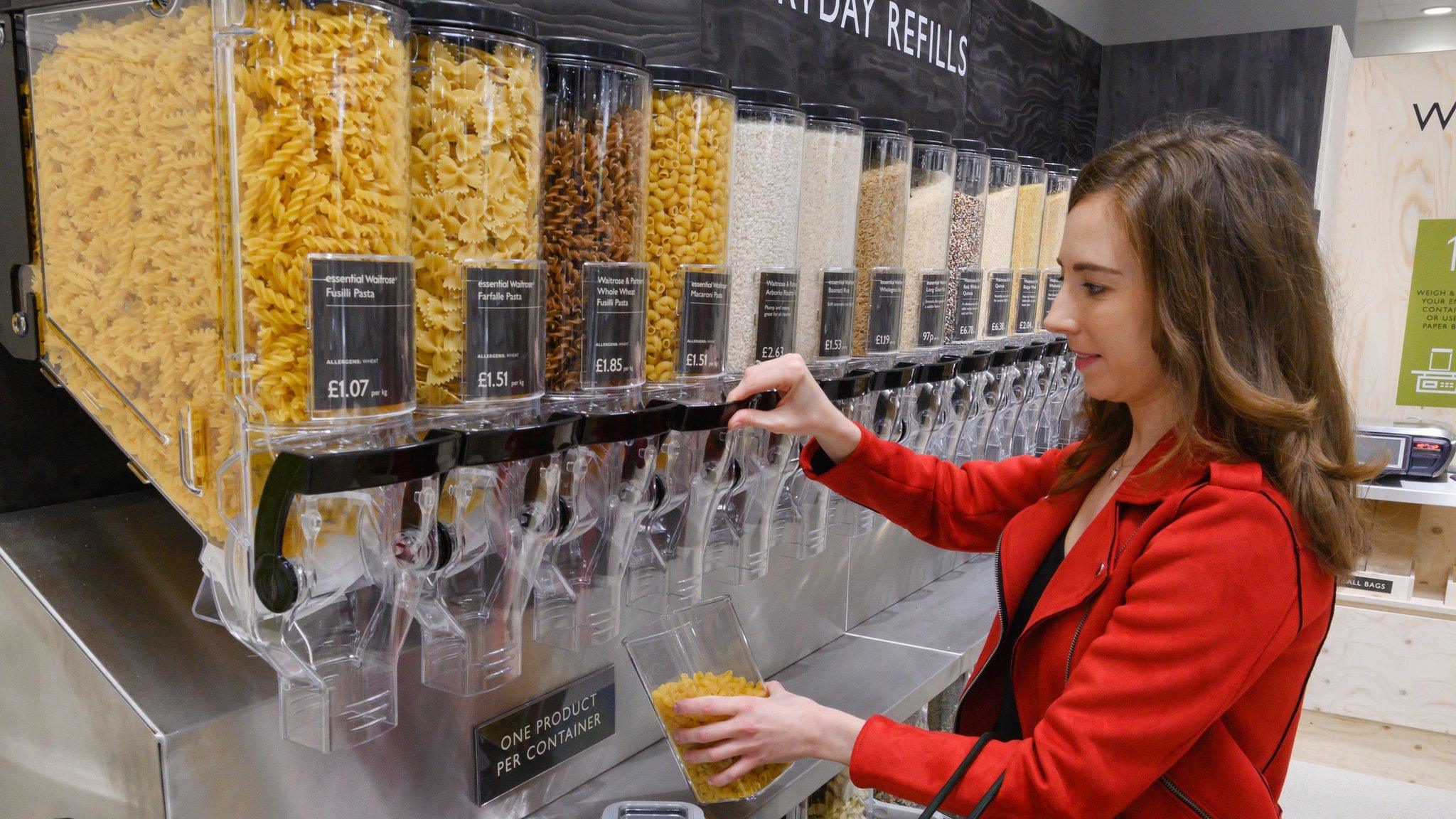 Woman shopping at Waitrose