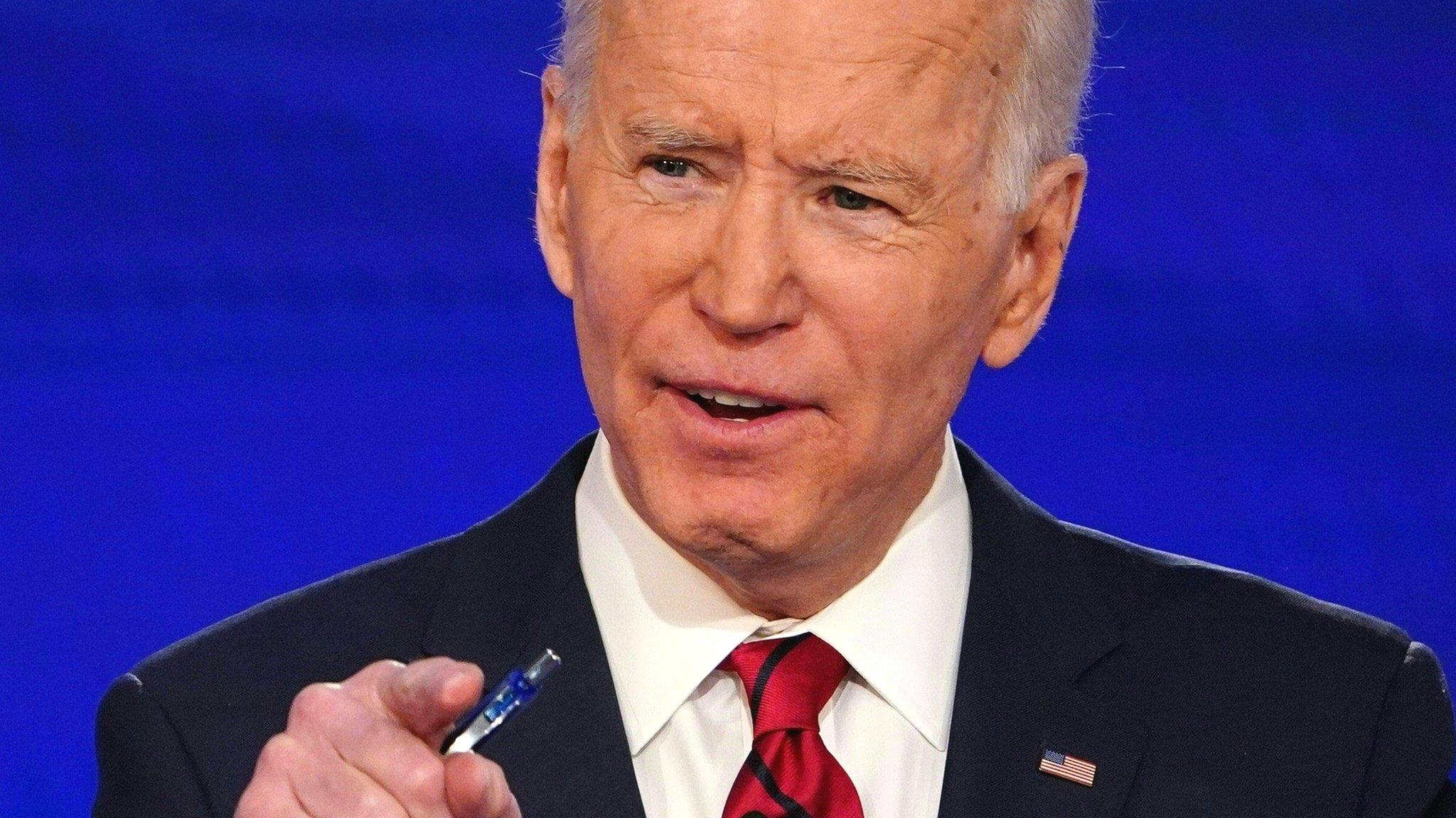 Democratic presidential candidate Joe Biden