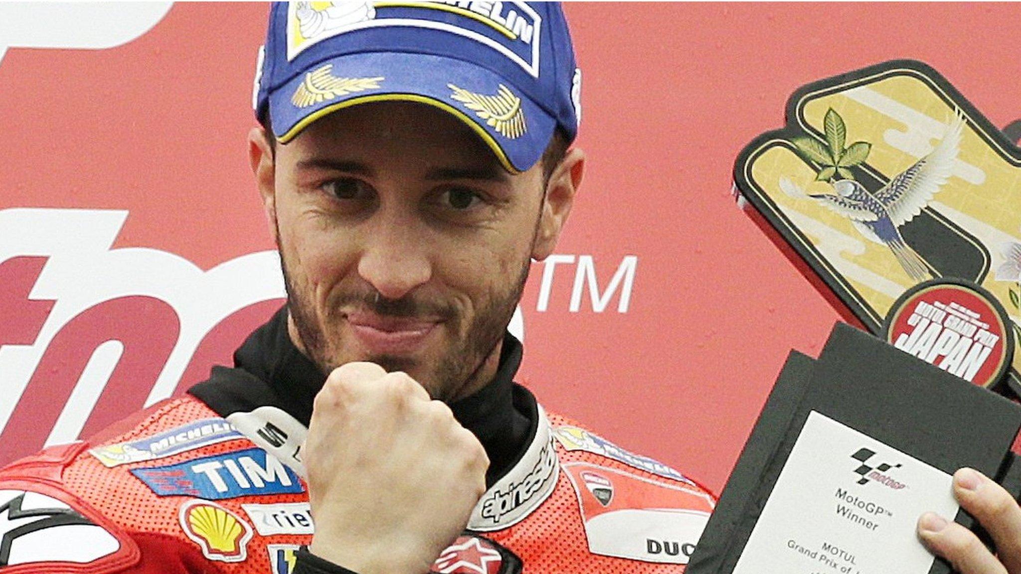 Andrea Dovizioso celebrates victory