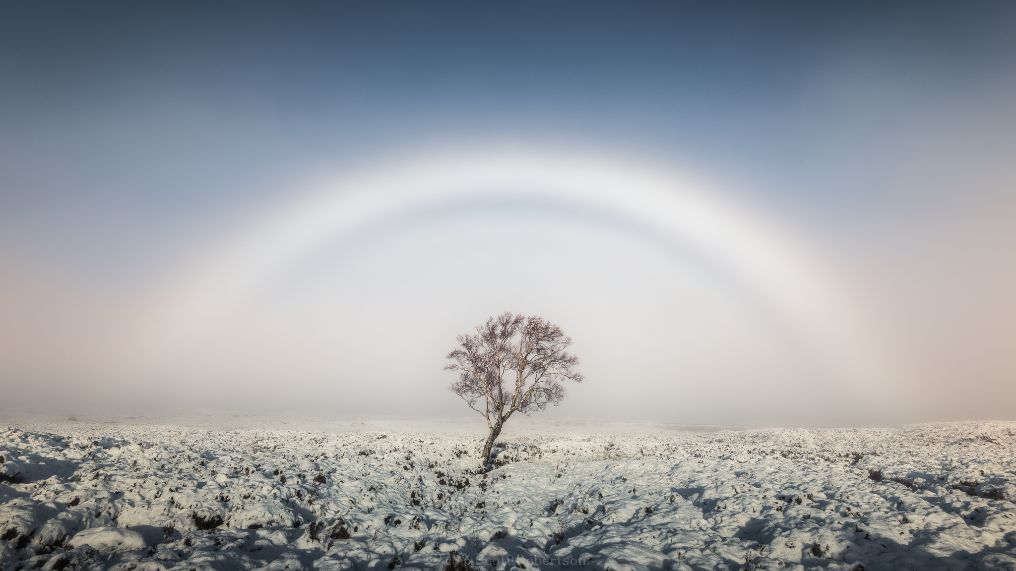 Fog bow at Rannoch Moor