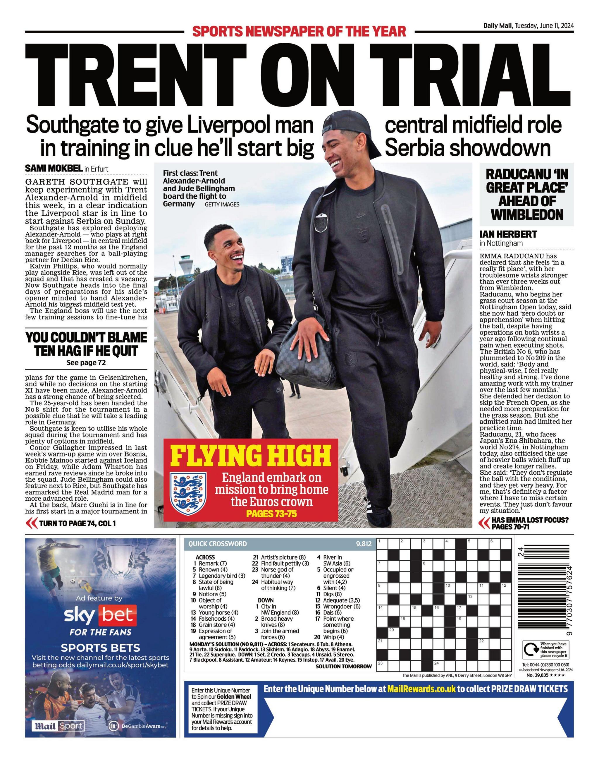 Mail back page