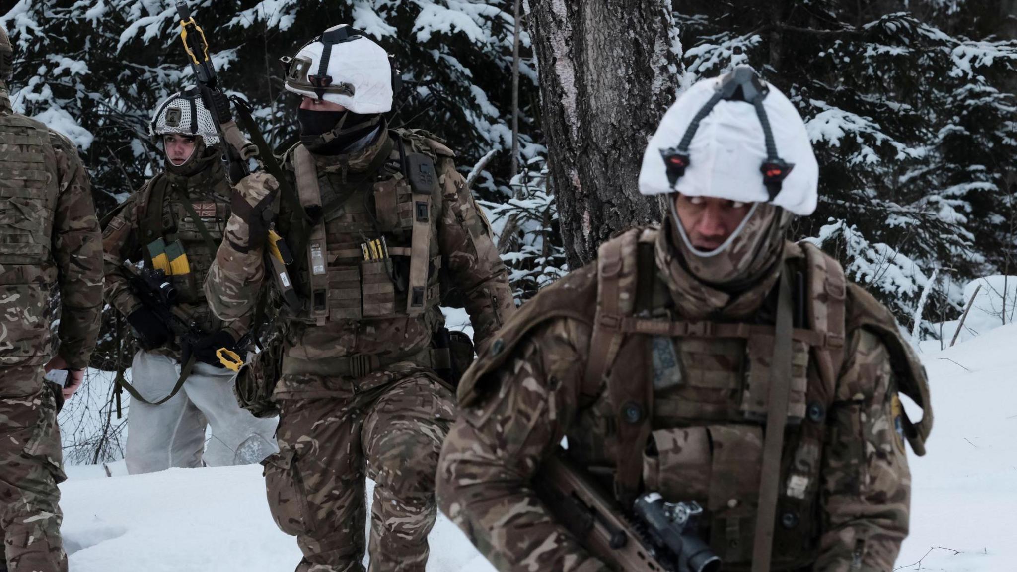 British forces on exercise in Estonia