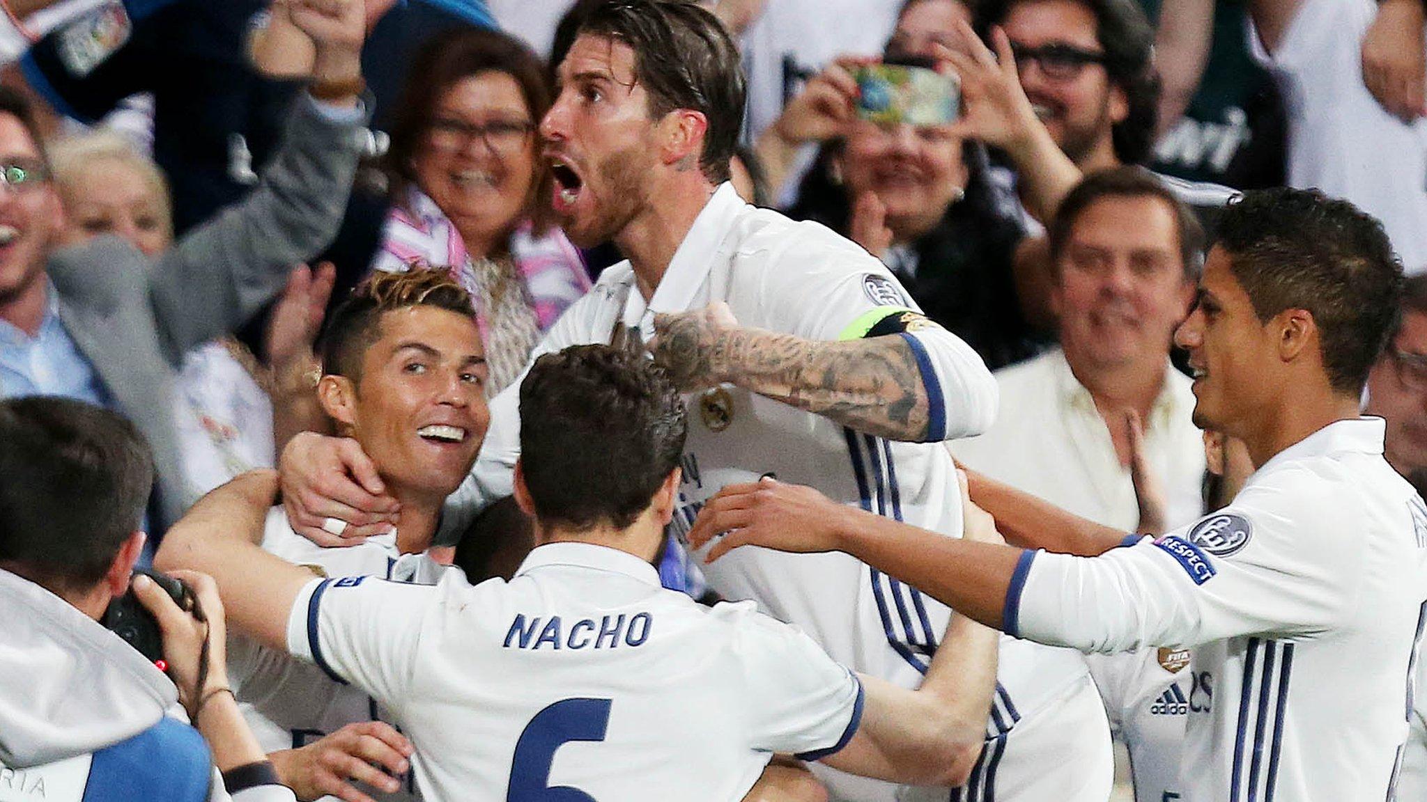 Cristiano Ronaldo of Real Madrid celebrates