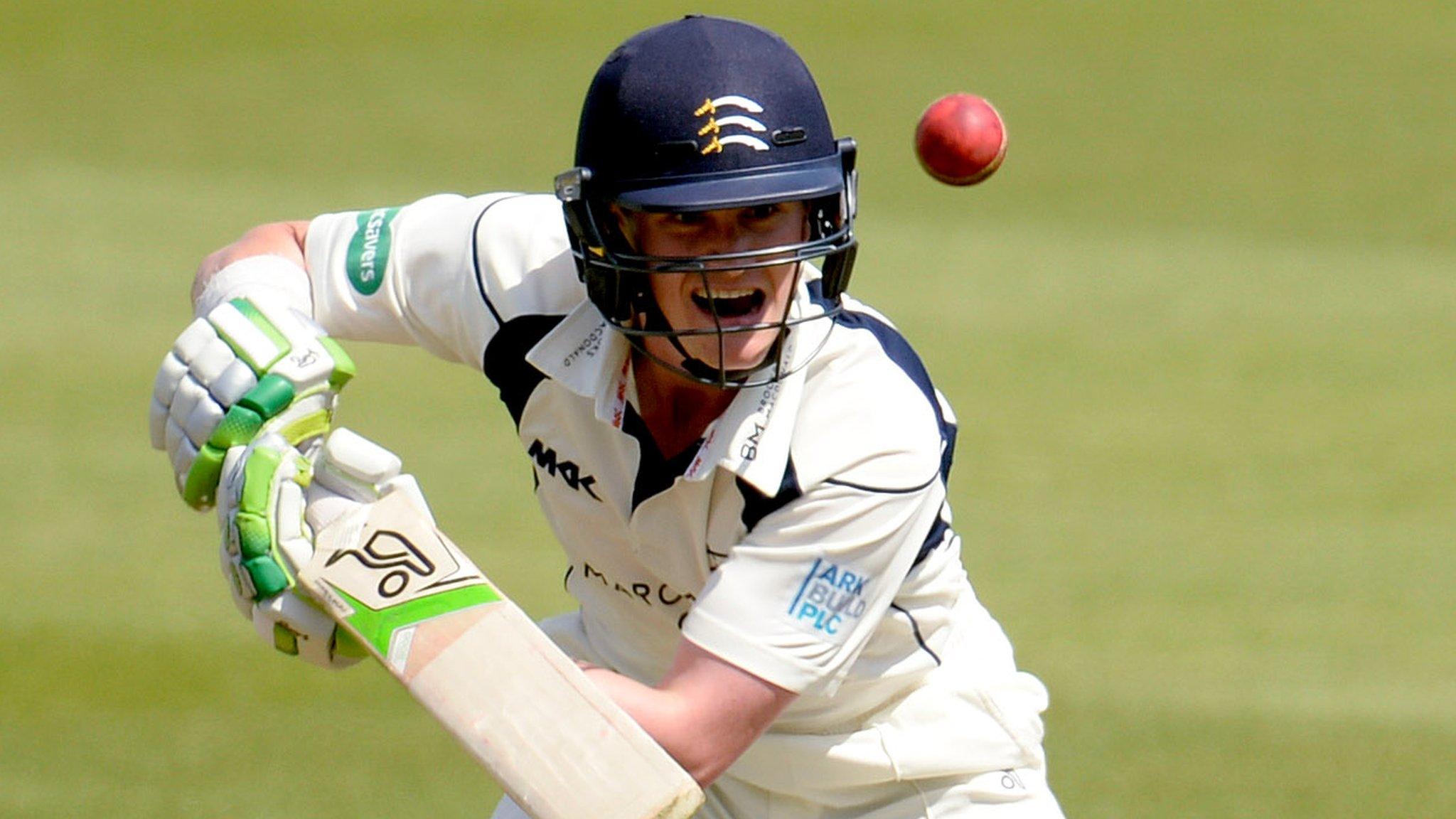 Middlesex opener Nick Gubbins was unbeaten at the close on 71 against Lancashire at Lord's