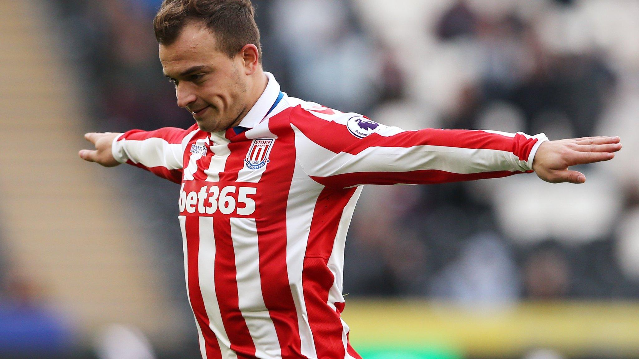 Xherdan Shaqiri celebrates