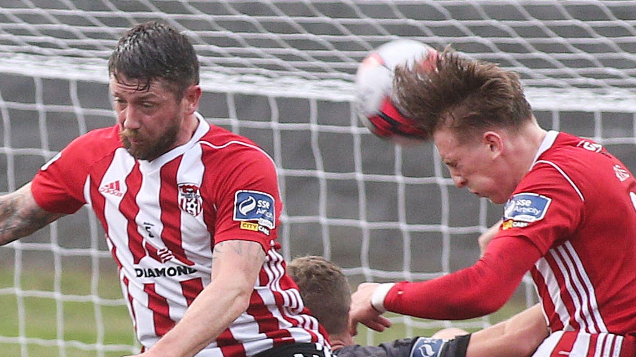 Derry City's Rory Patterson and Ronan Curtis