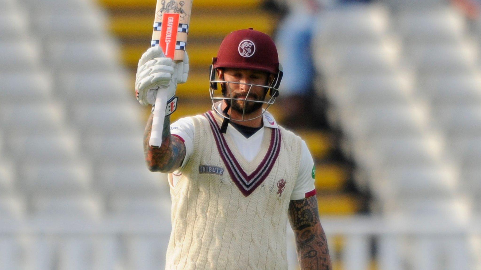 Somerset batsman Peter Trego has made two half-centuries in the match at Edgbaston