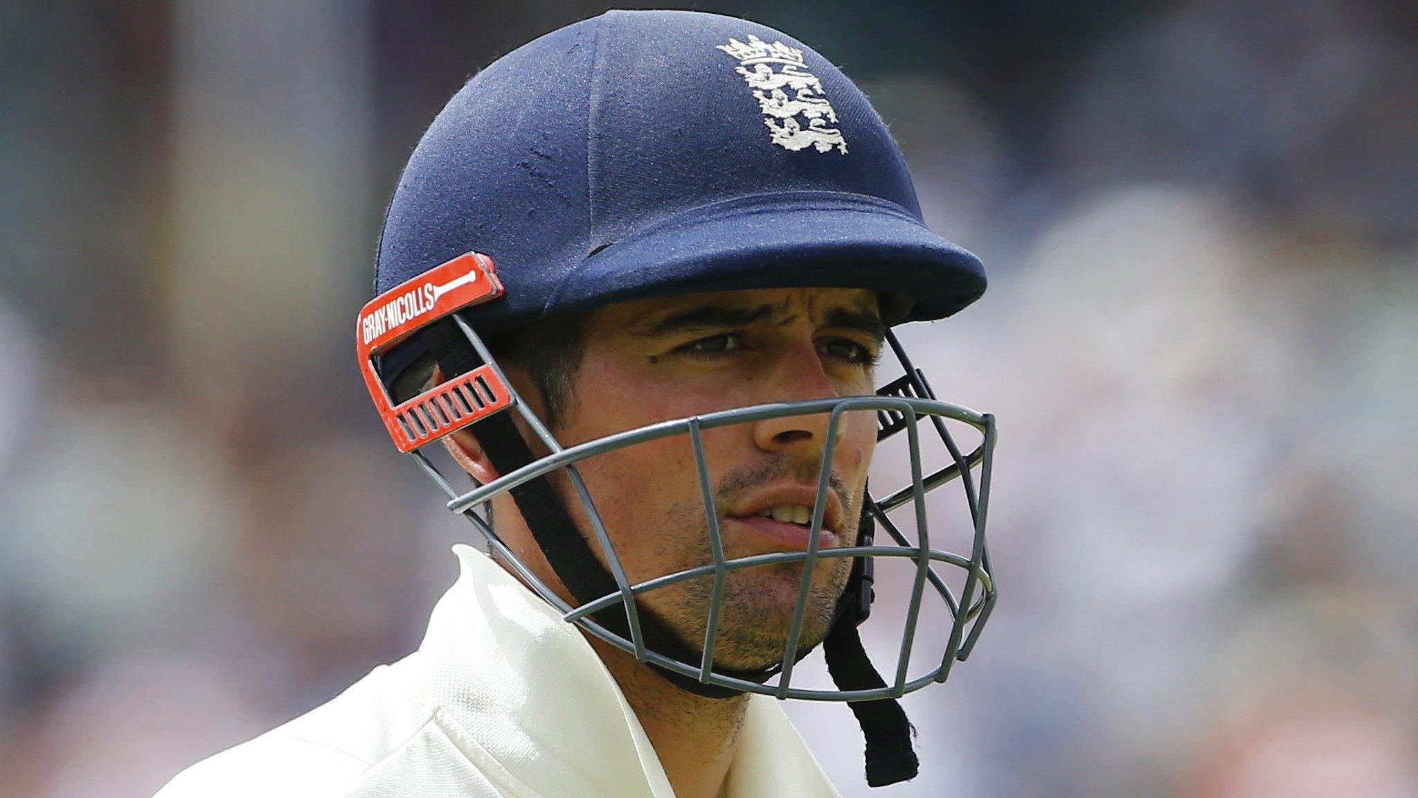 Alastair Cook after being dismissed