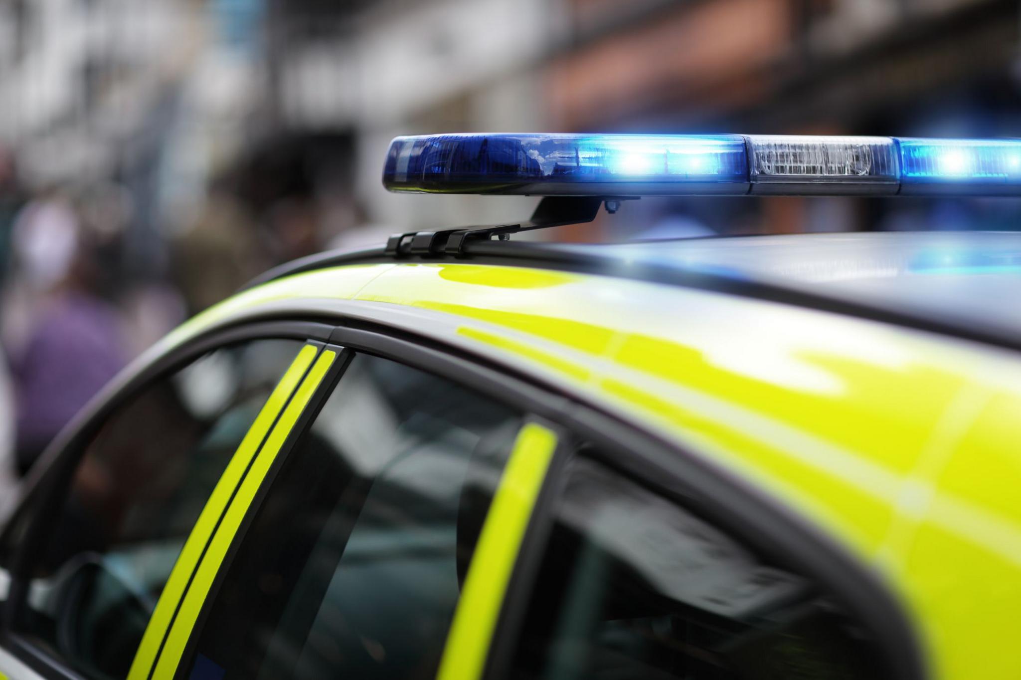 Stock image of sirens on a police car