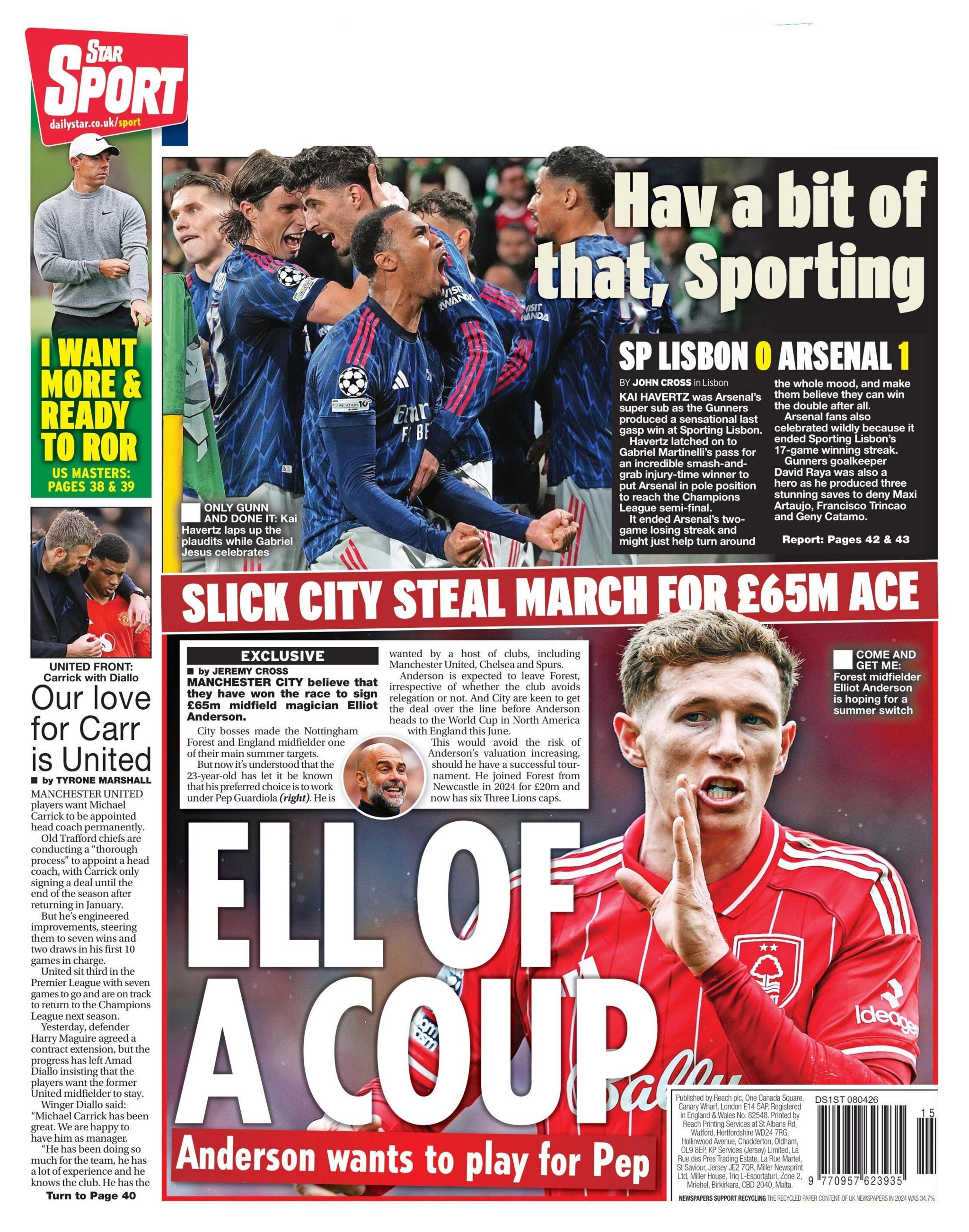 Daily Star back page - 8 April