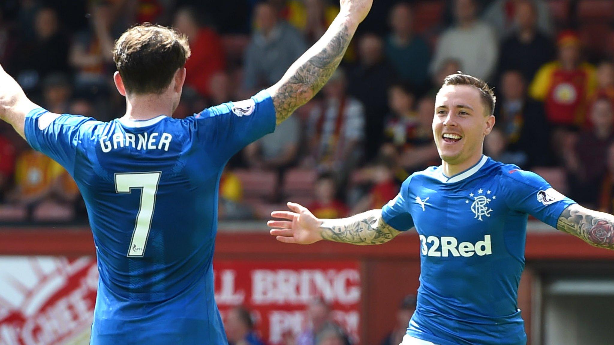 Joe Garner and Barrie McKay were on target for Rangers