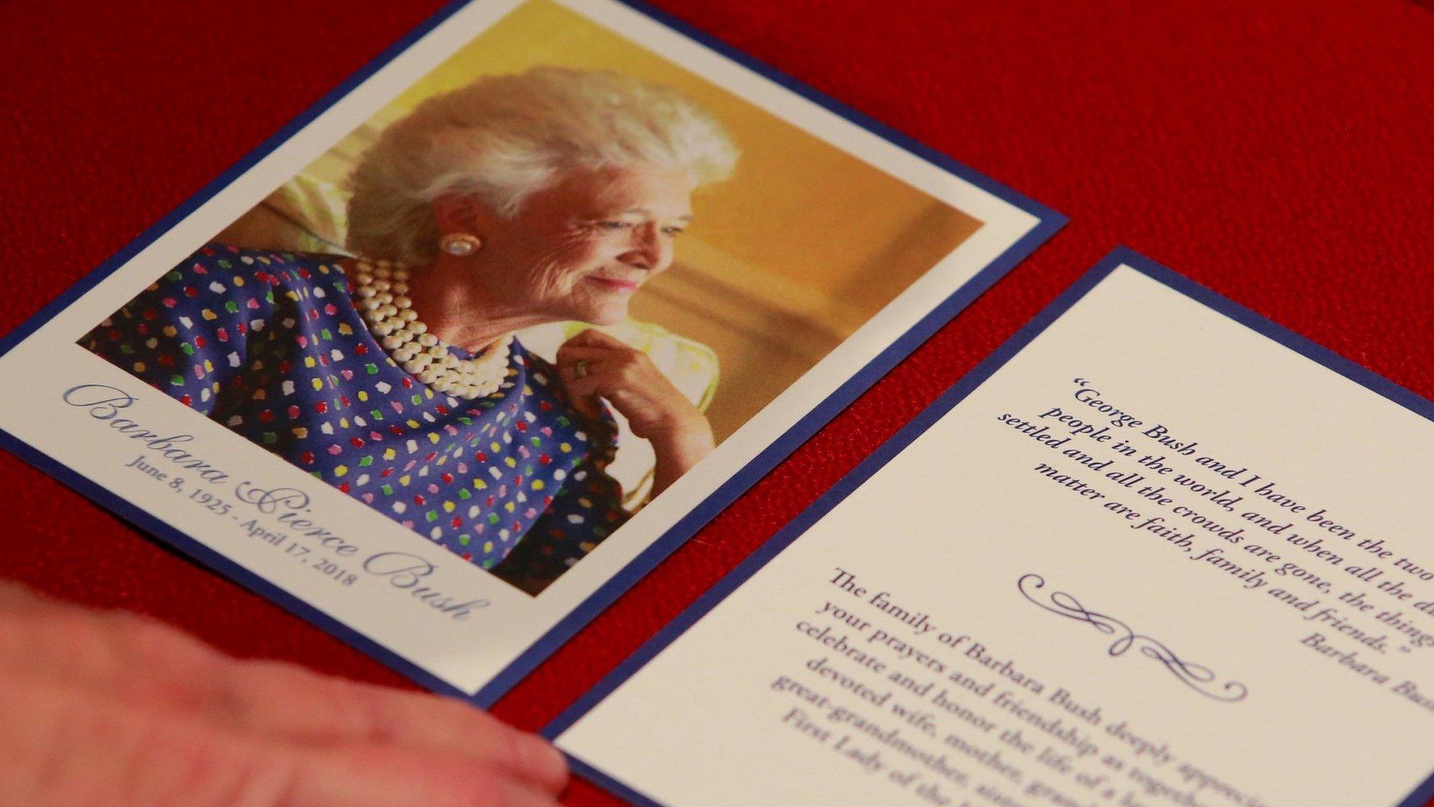 Barbara Bush funeral notes