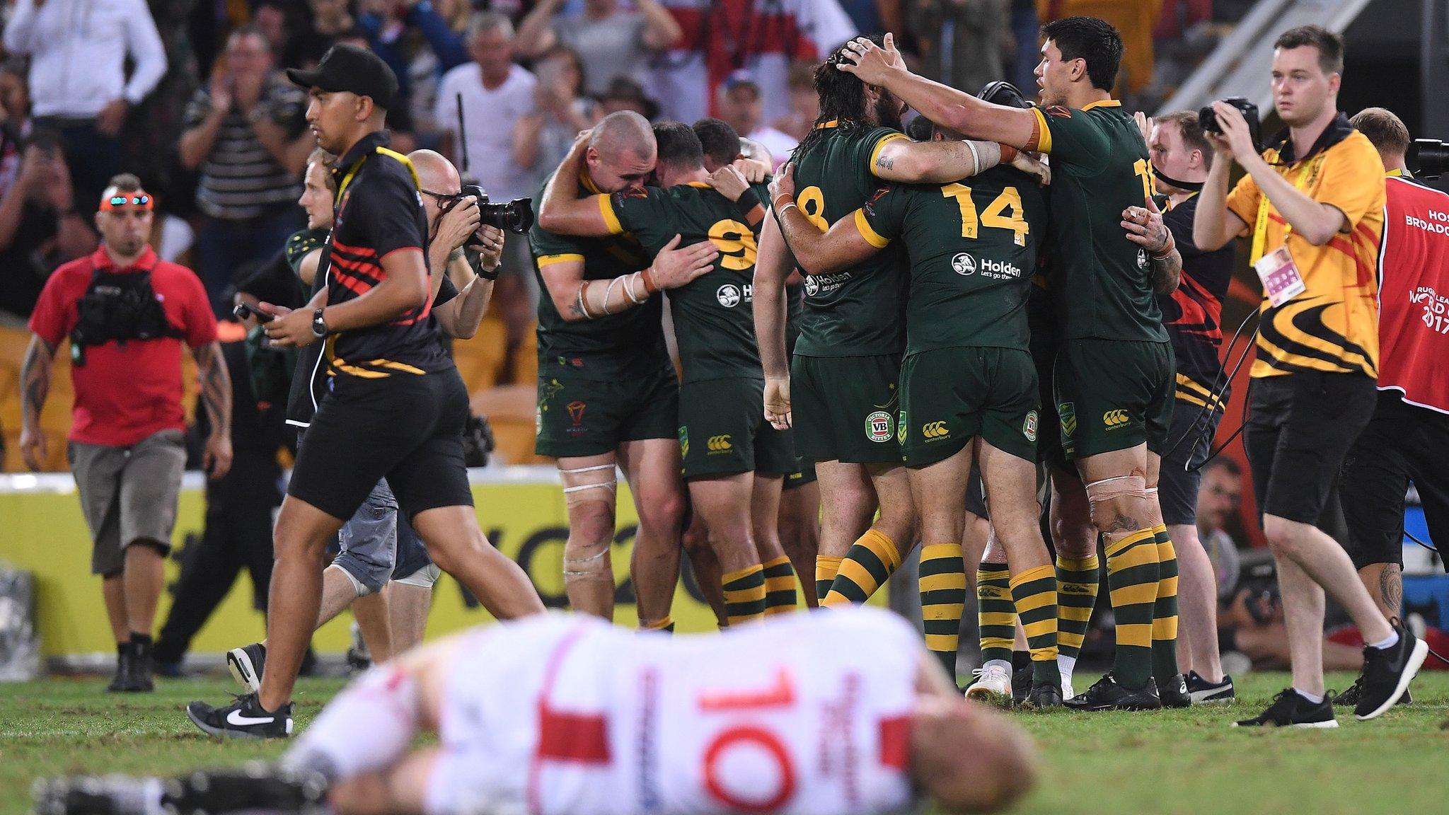 Australia celebrate their World Cup victory