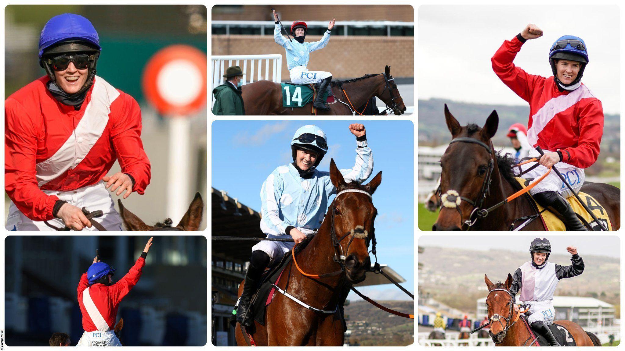 Rachael Blackmore won on Allaho, Sir Gerhard, Telmesomethinggirl, Honeysuckle, Quilixios and Bob Olinger at the 2021 Cheltenham Festival