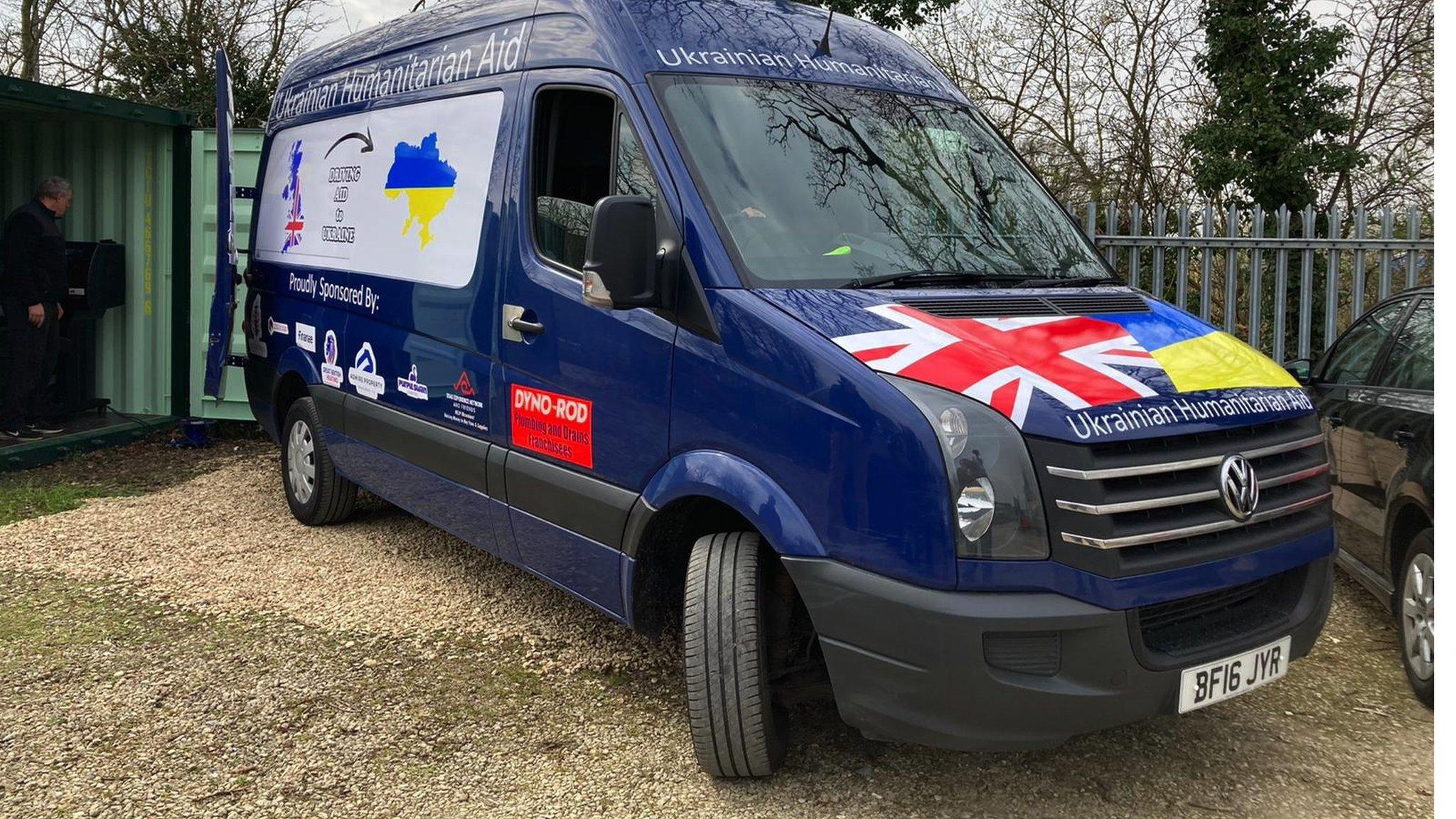 Ukraine aid van