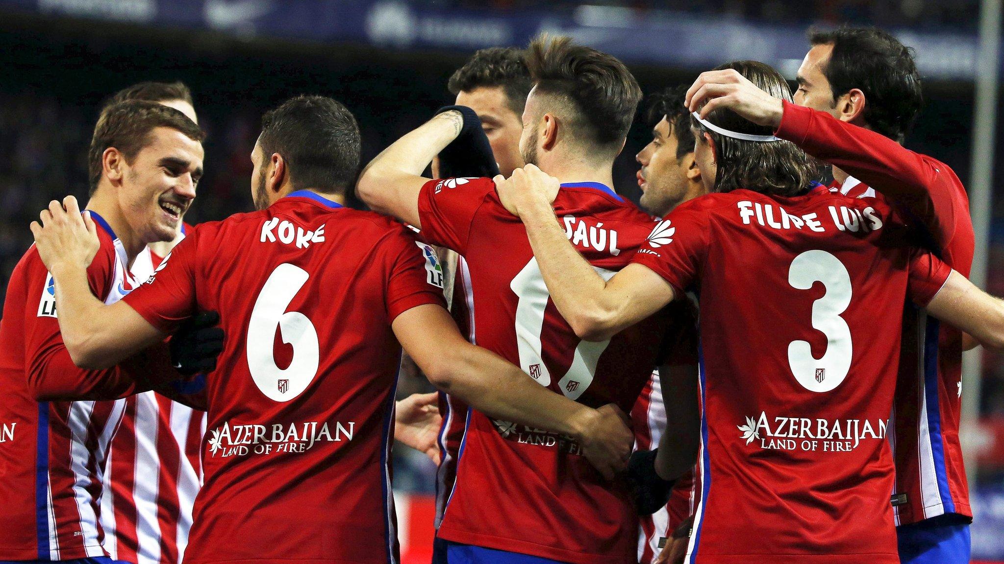 Atletico celebrate against Sociedad