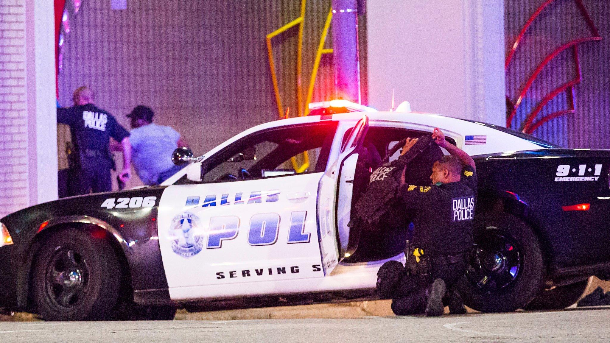 Dallas Police at rally