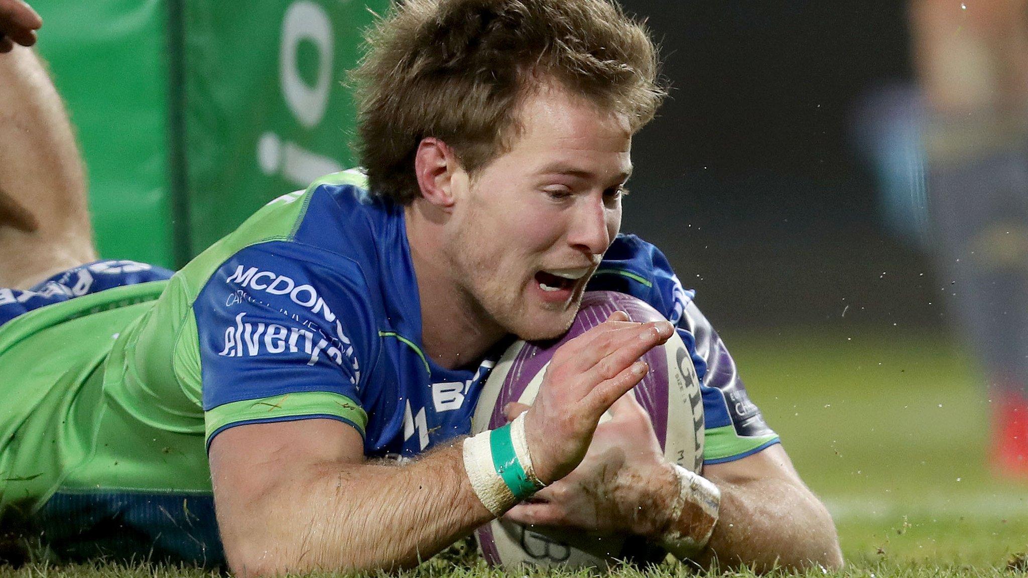 Kieran Marmion touches down for a Connacht try against Brive