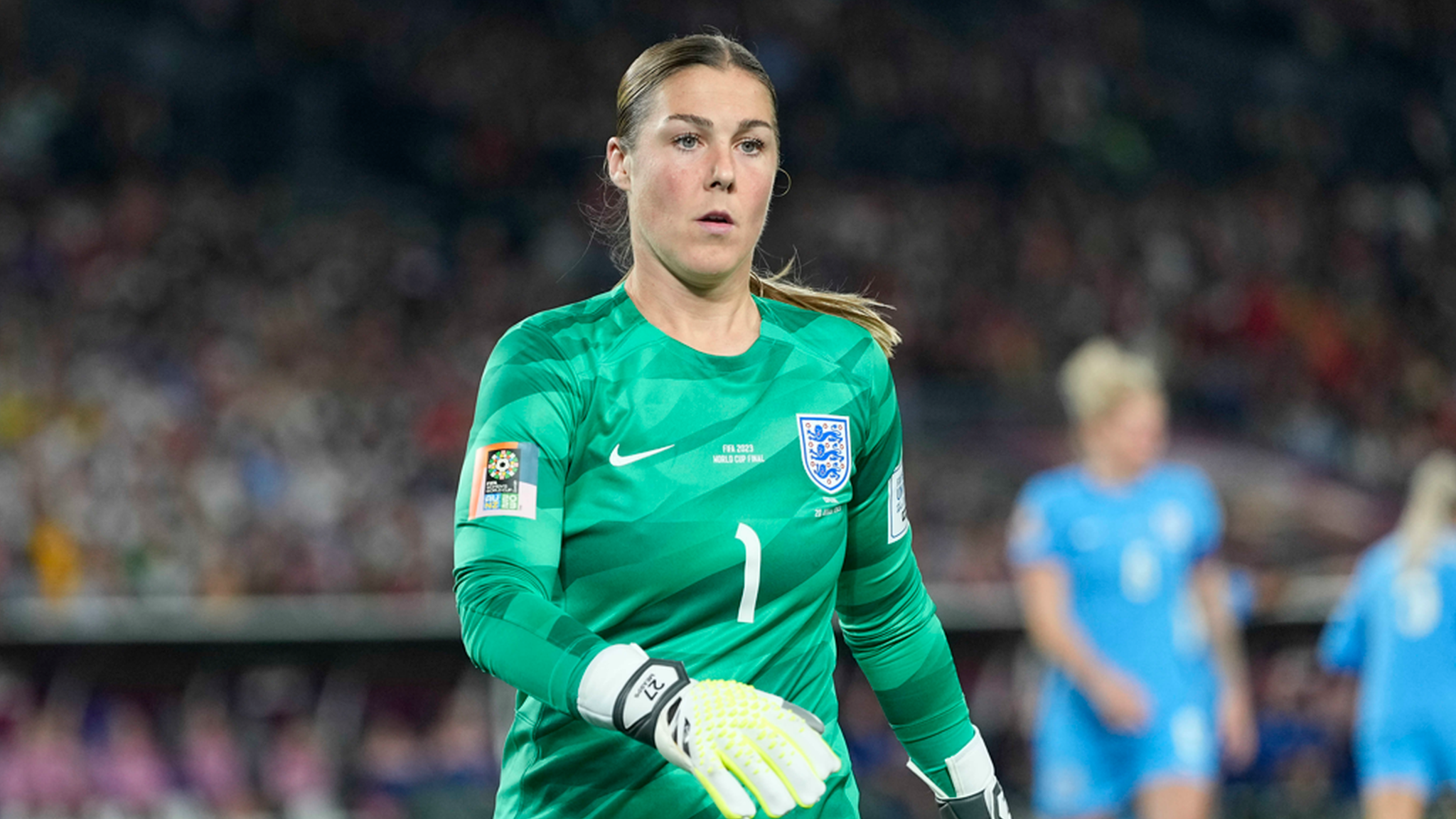 Mary Earps during England's 1-0 Women's World Cup final defeat by Spain.