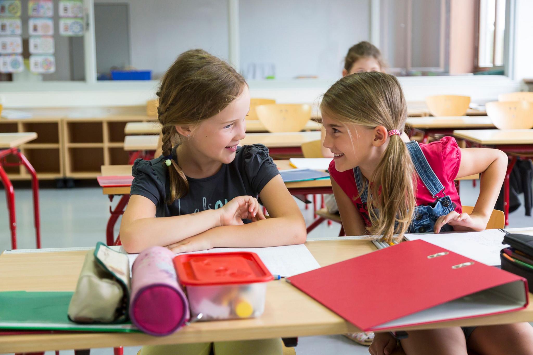 Children talking in class