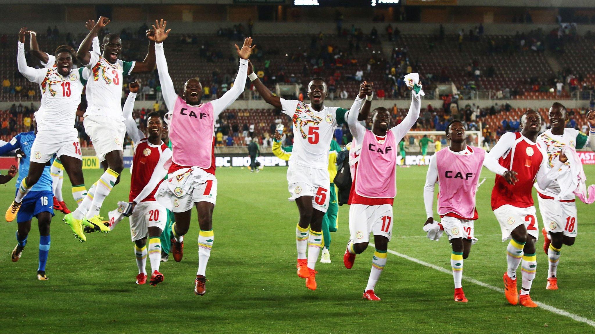 Senegal celebrate beating South Africa