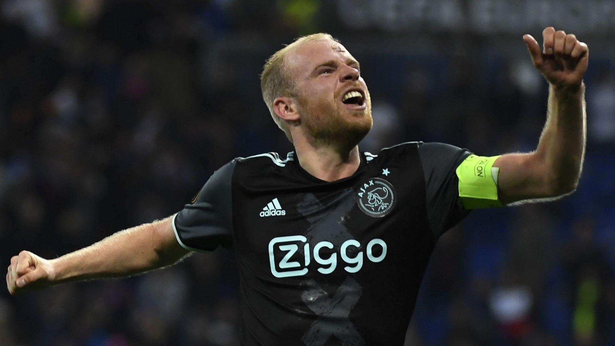 Ajax captain Davy Klaassen celebrates their victory