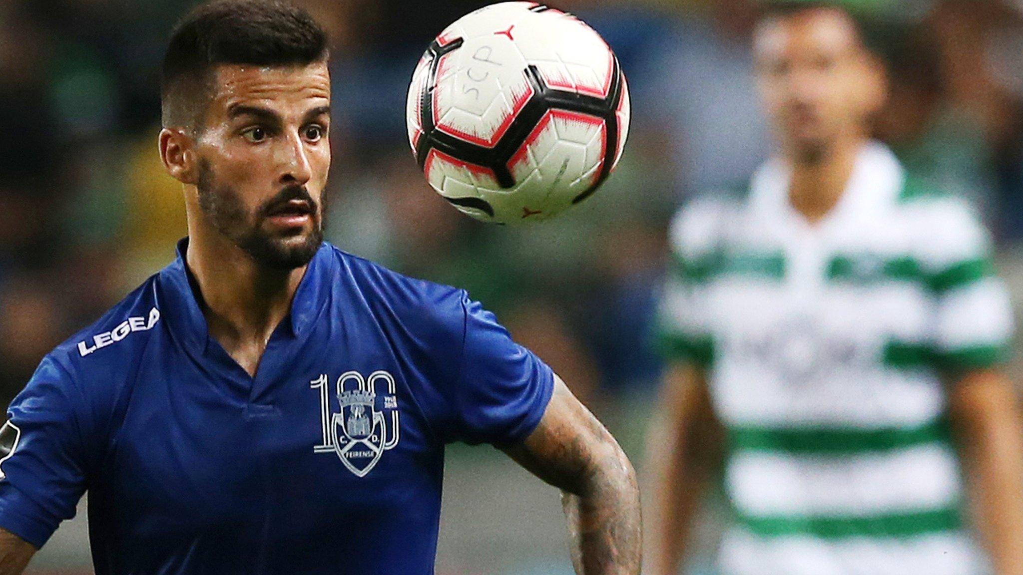 Tiago Silva in action for Feirense