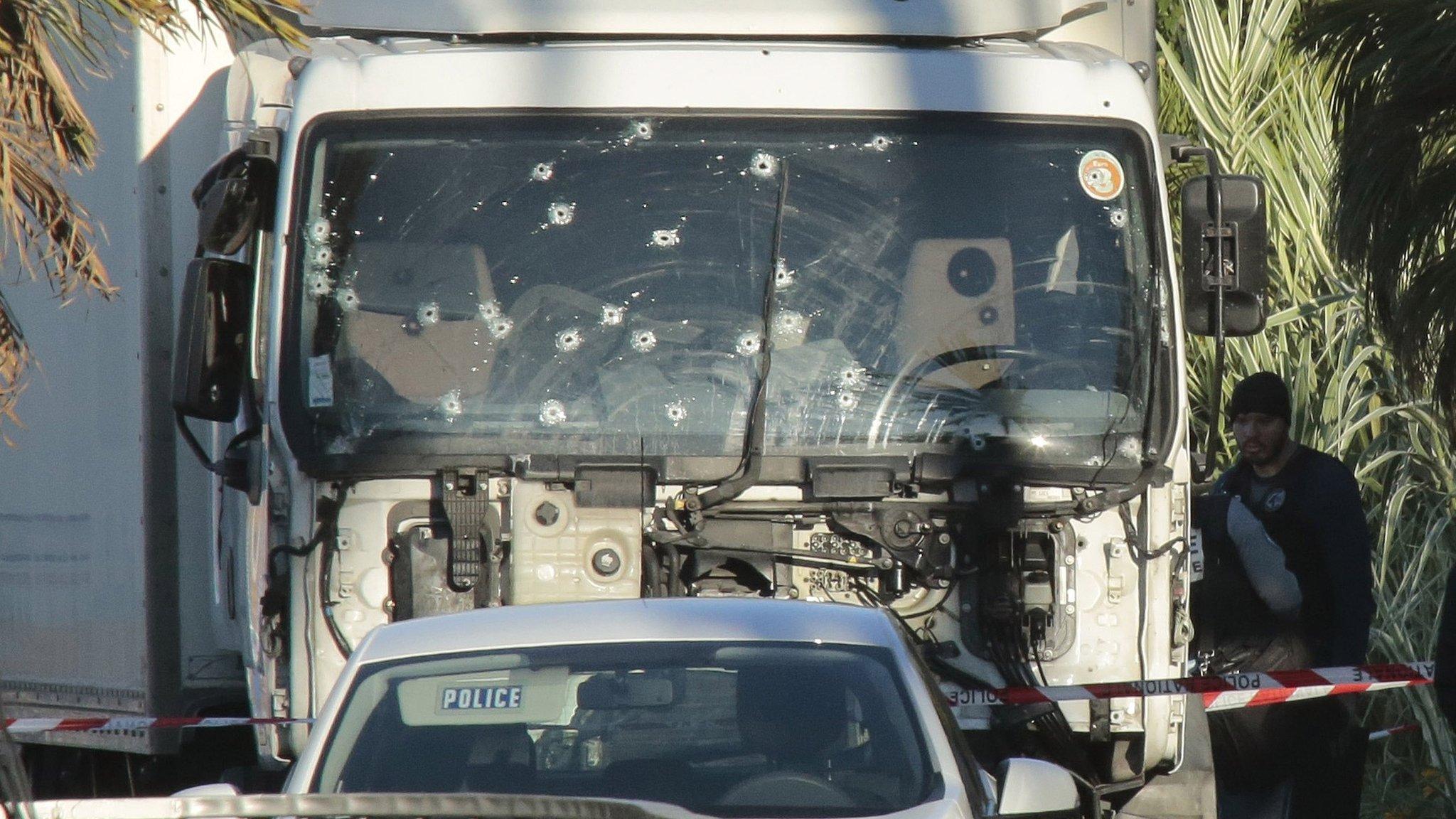 The lorry which was driven in the Nice attack