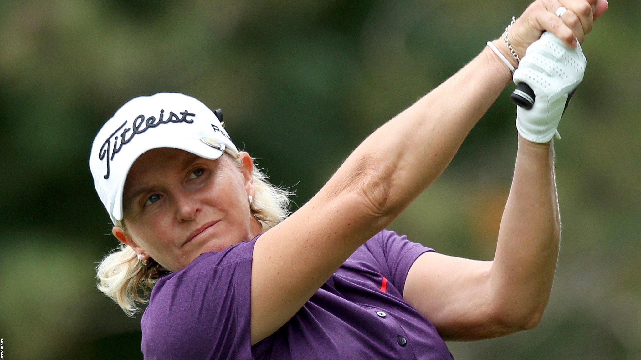 Becky Morgan plays a shot at the recent Marathon LPGA Classic in Ohio