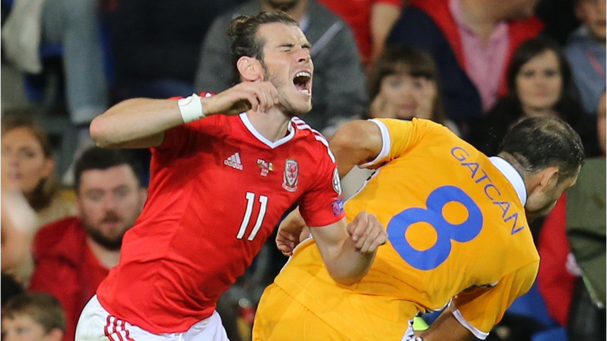 Wales forward Gareth Bale in action against Moldova