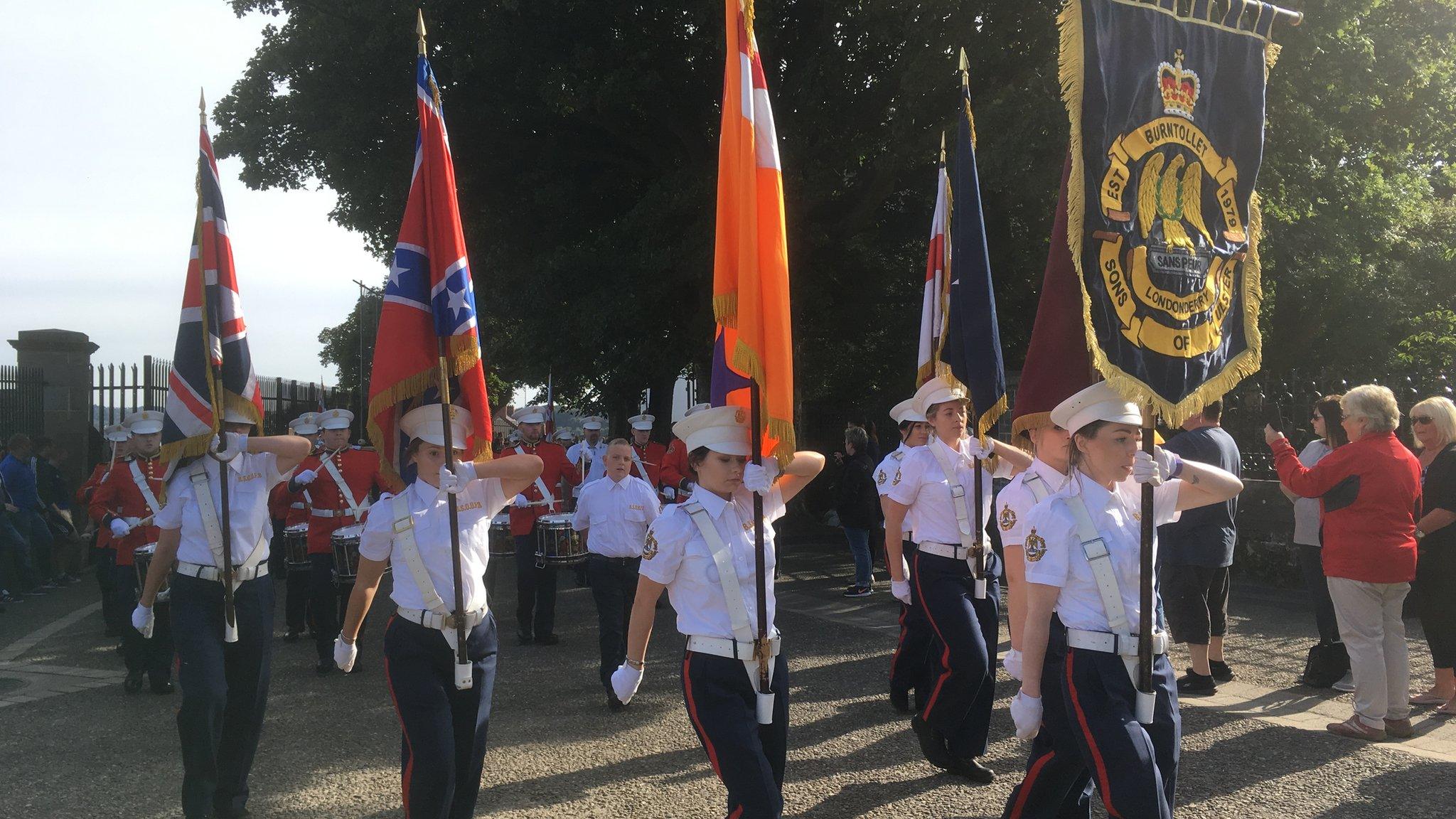 Apprentice Boys marching in Londonderry