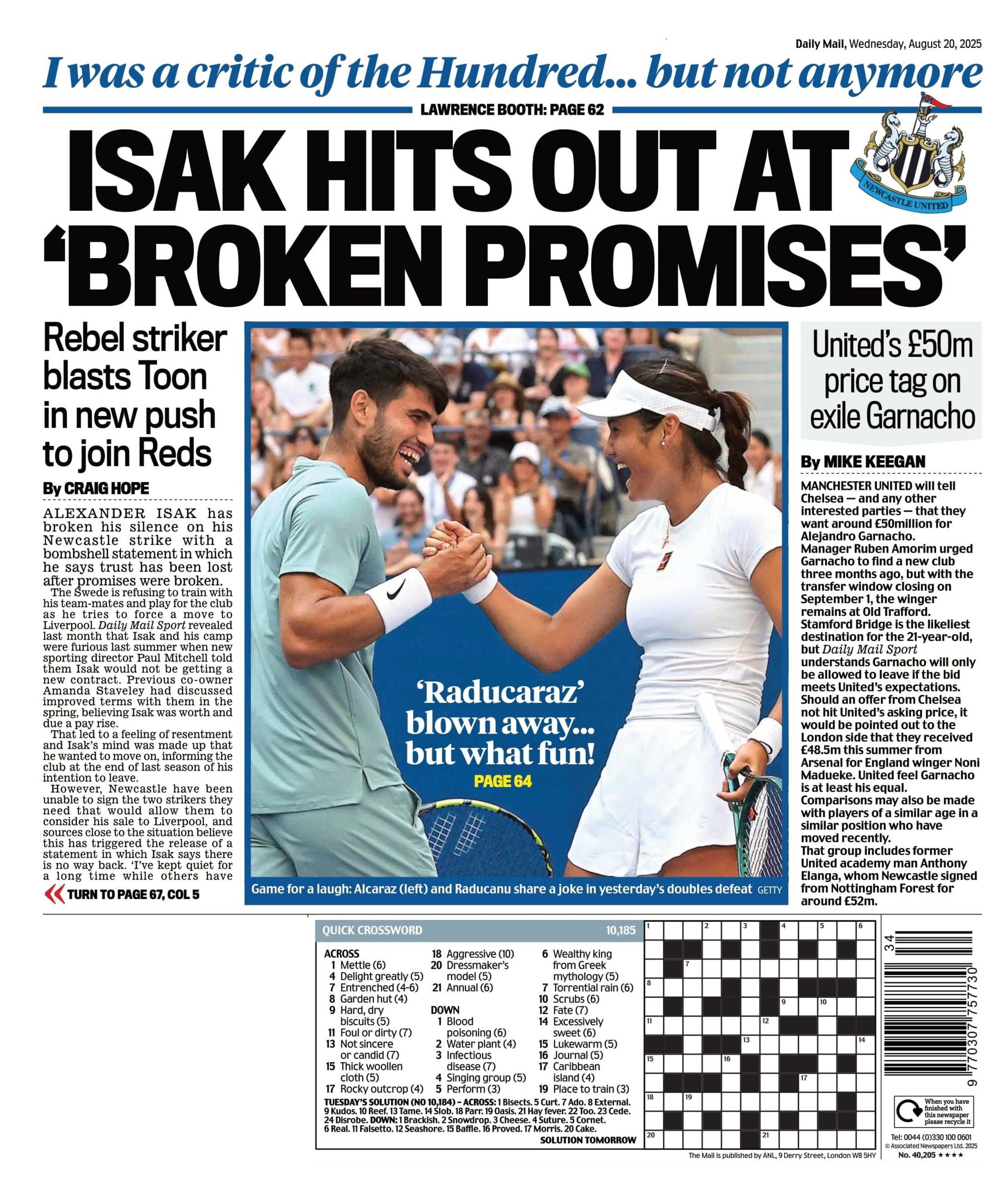 Daily Mail back page