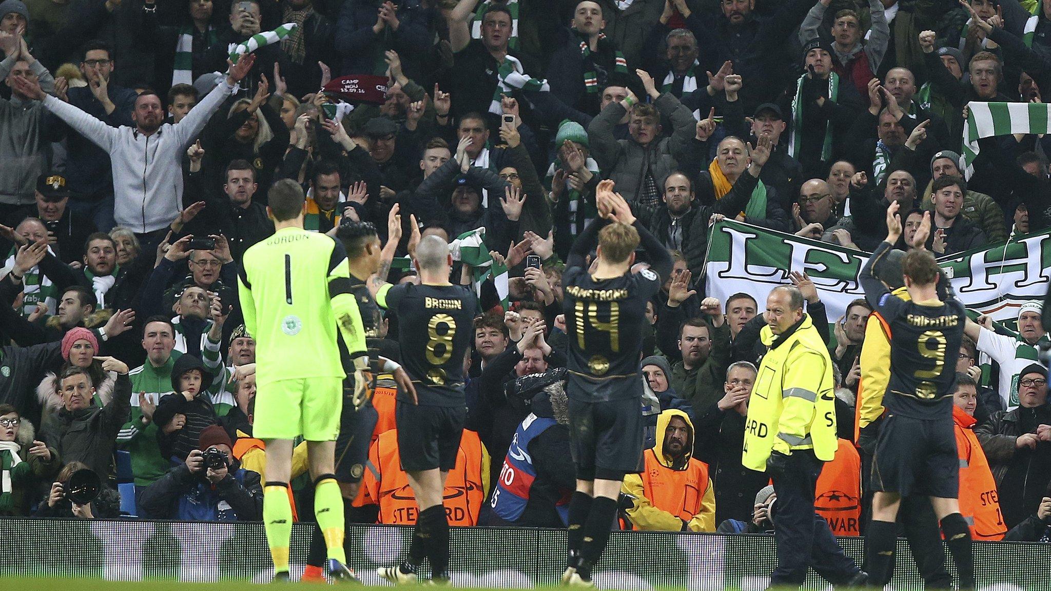 Celtic celebrate at full-time