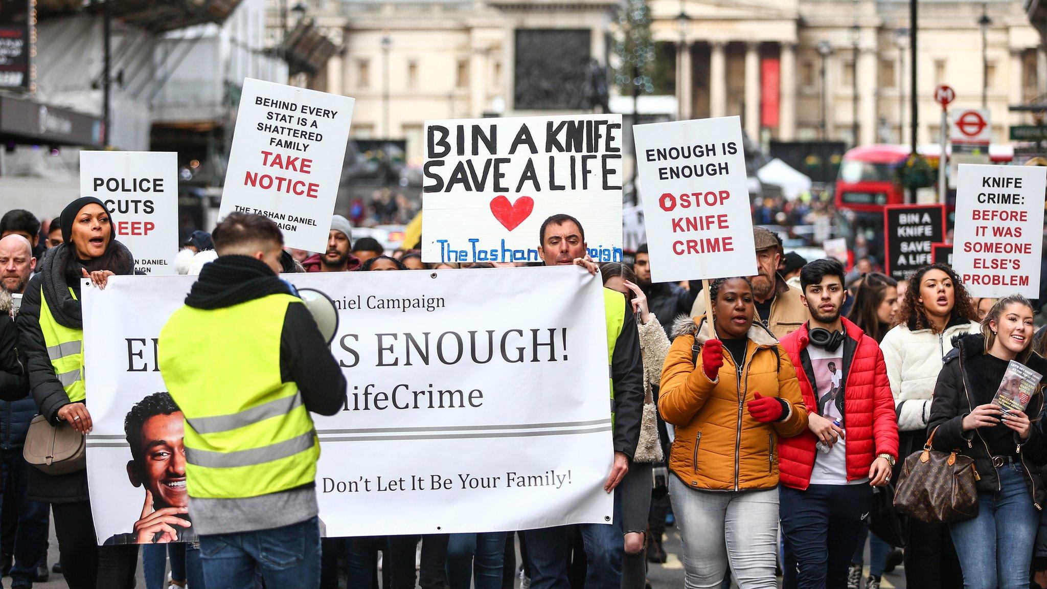 Knife crime protest