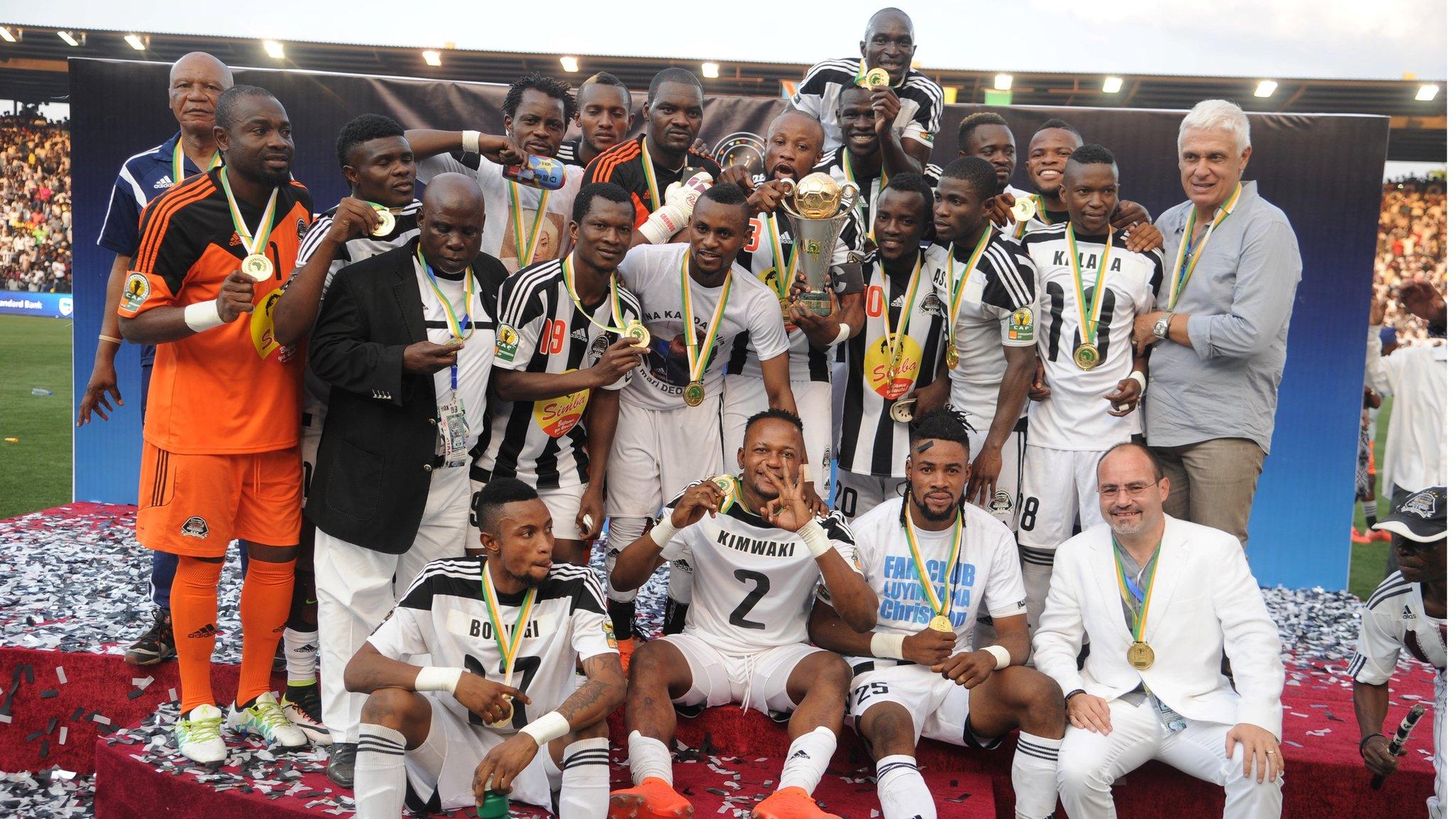 DR Congo's TP Mazembe celebrate winning the Confederation Cup