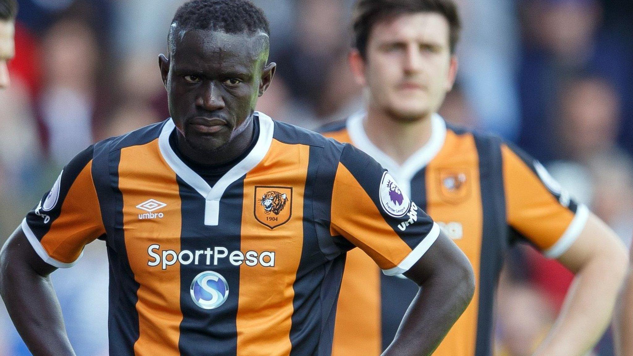 Hull City's players react during the 2-0 defeat at Crystal Palace, a result which saw them relegated from the Premier League