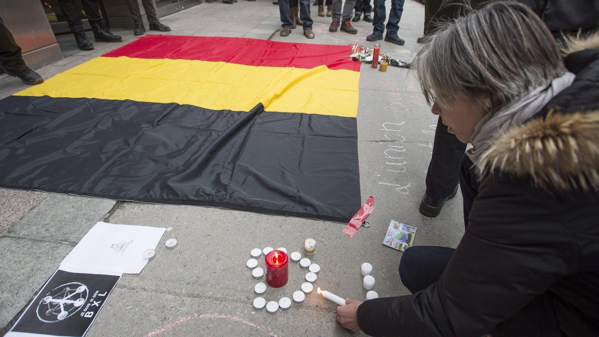 Memorial for Brussels victims in Montreal, Canada. 23 March 2016