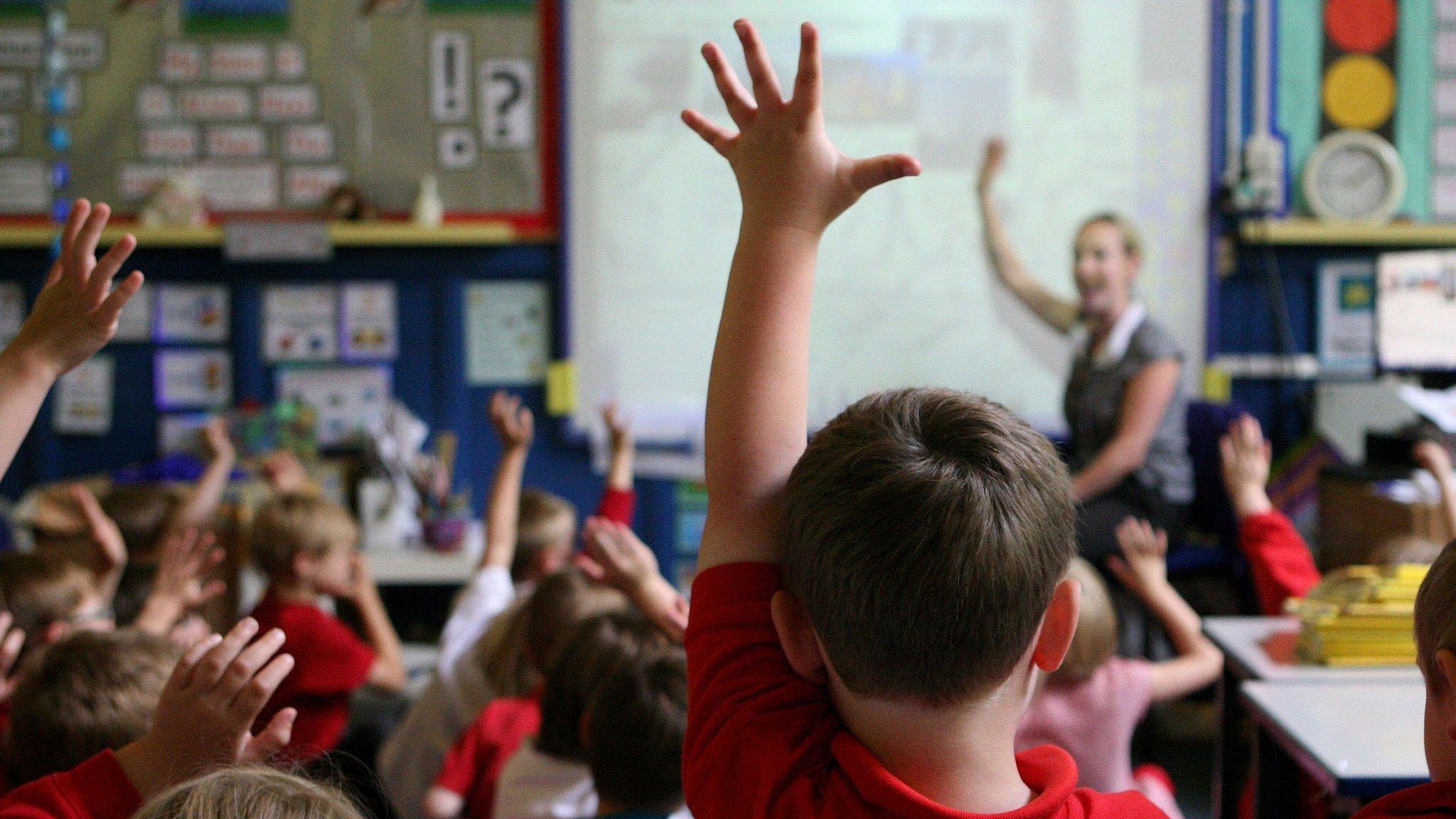 A classroom of children