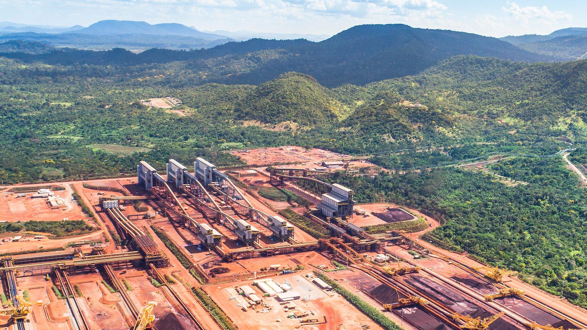 View of mine run by Vale in Carajás region of Pará, Amazon