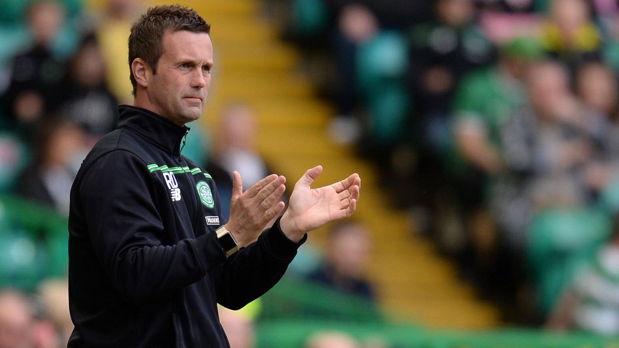 Ronny Deila tries to urge his players on against Ross County