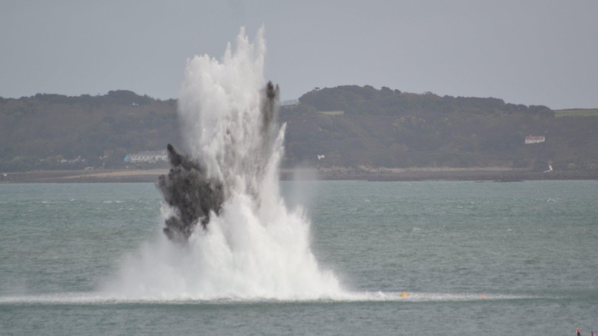 Bomb detonated off Guernsey