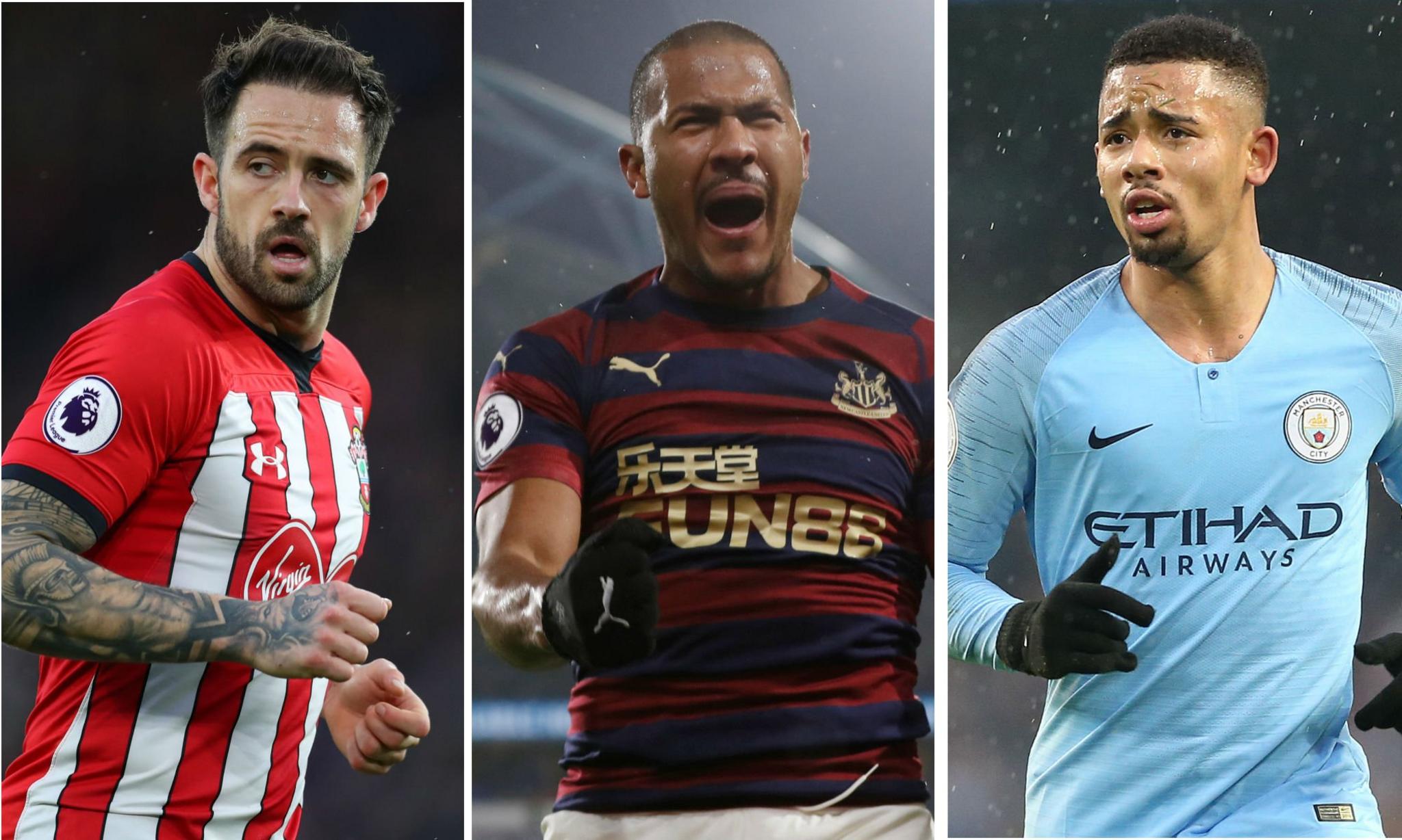 Danny Ings (Southampton), Solomon Rondon (Newcastle), Gabriel Jesus (Manchester City)