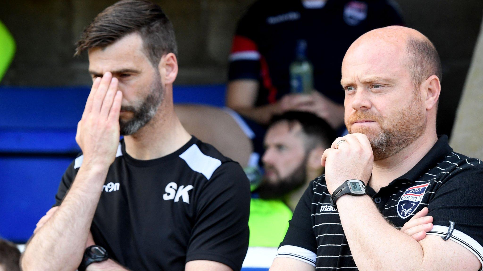 Ross County co-manager Stuart Kettlewell and Steven Ferguson