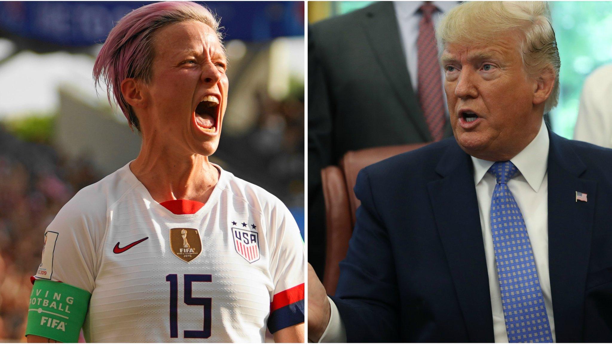 Megan Rapinoe and Donald Trump