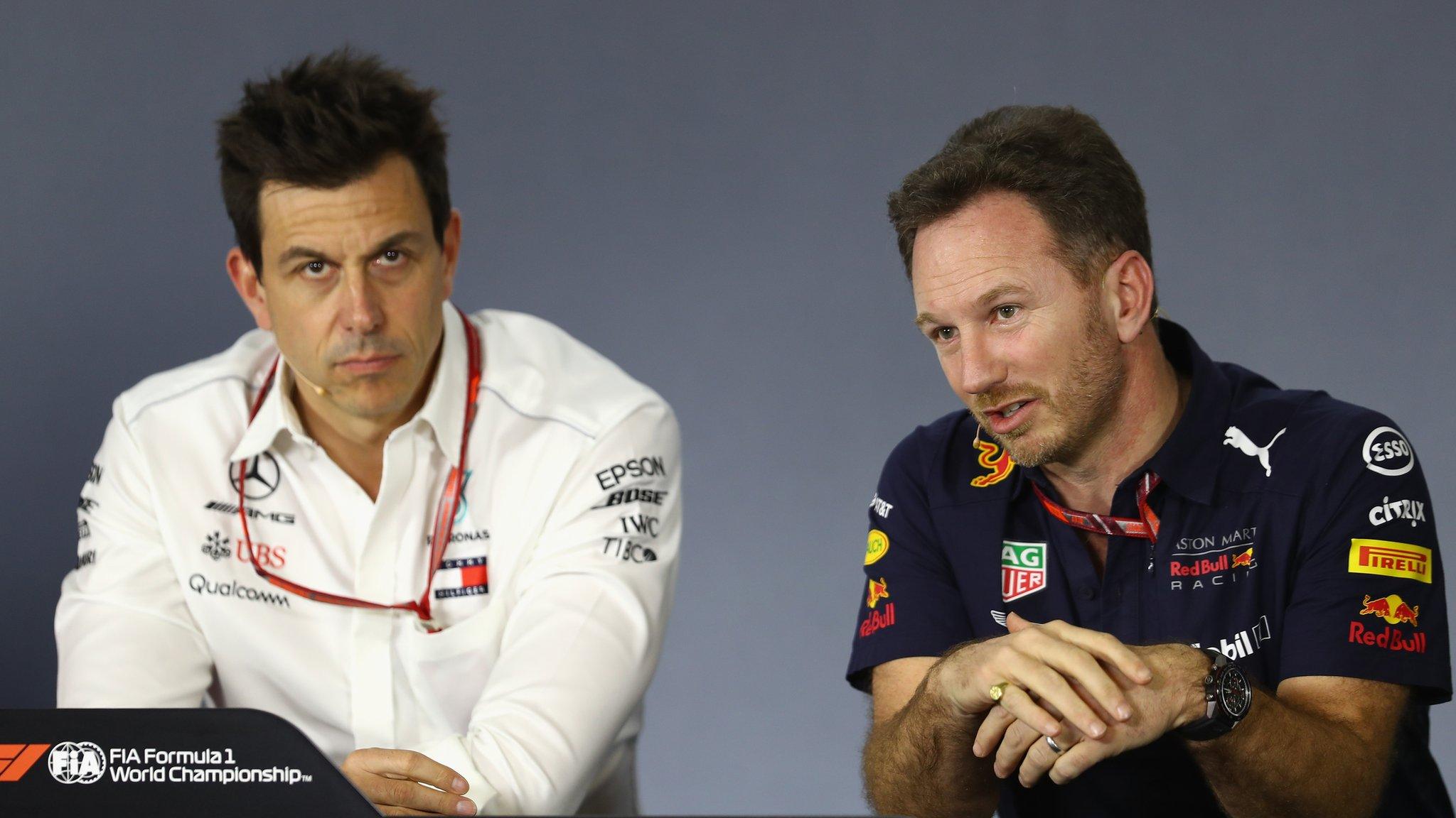 Mercedes boss Toto Wolff and Red Bull counterpart Christian Horner