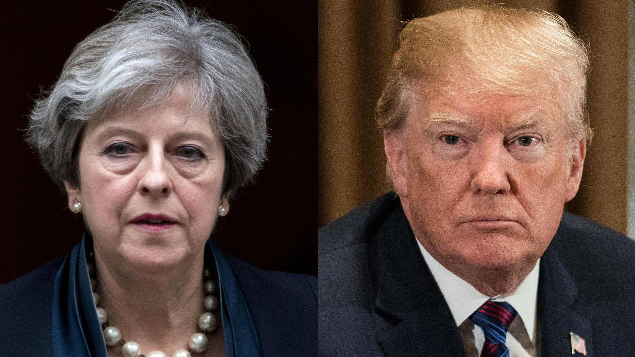 Theresa May and Donald Trump