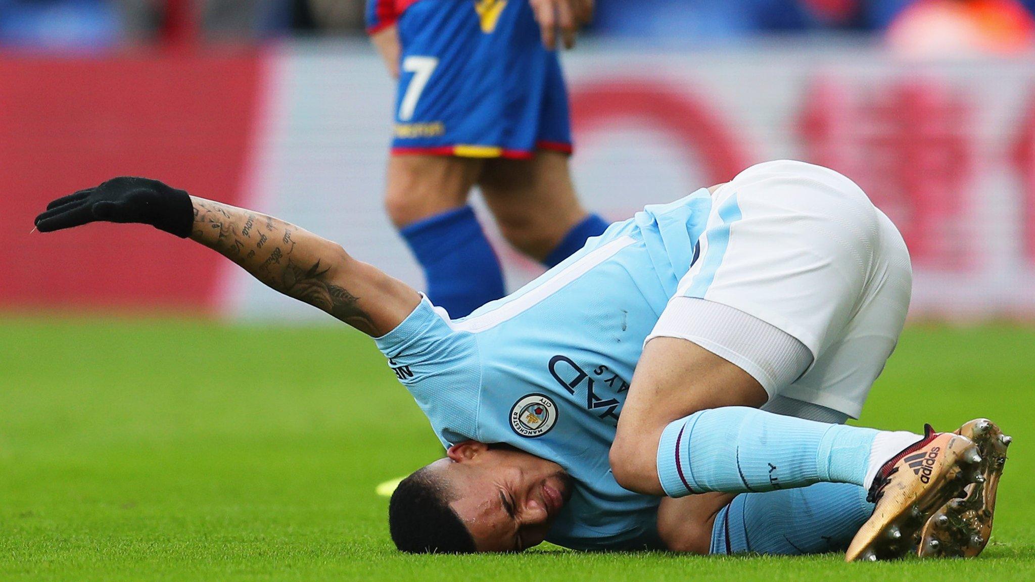 Gabriel Jesus left the field in tears after his first half injury