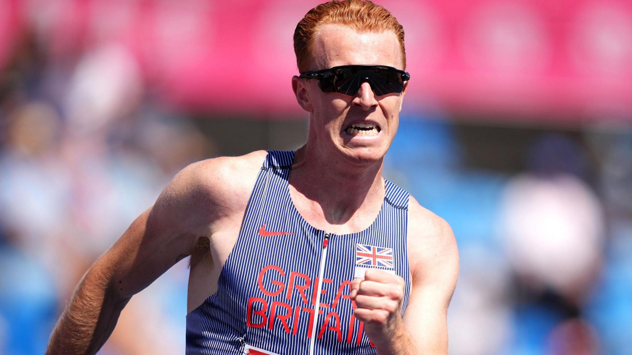 Alastair Chalmers races at the European Championships